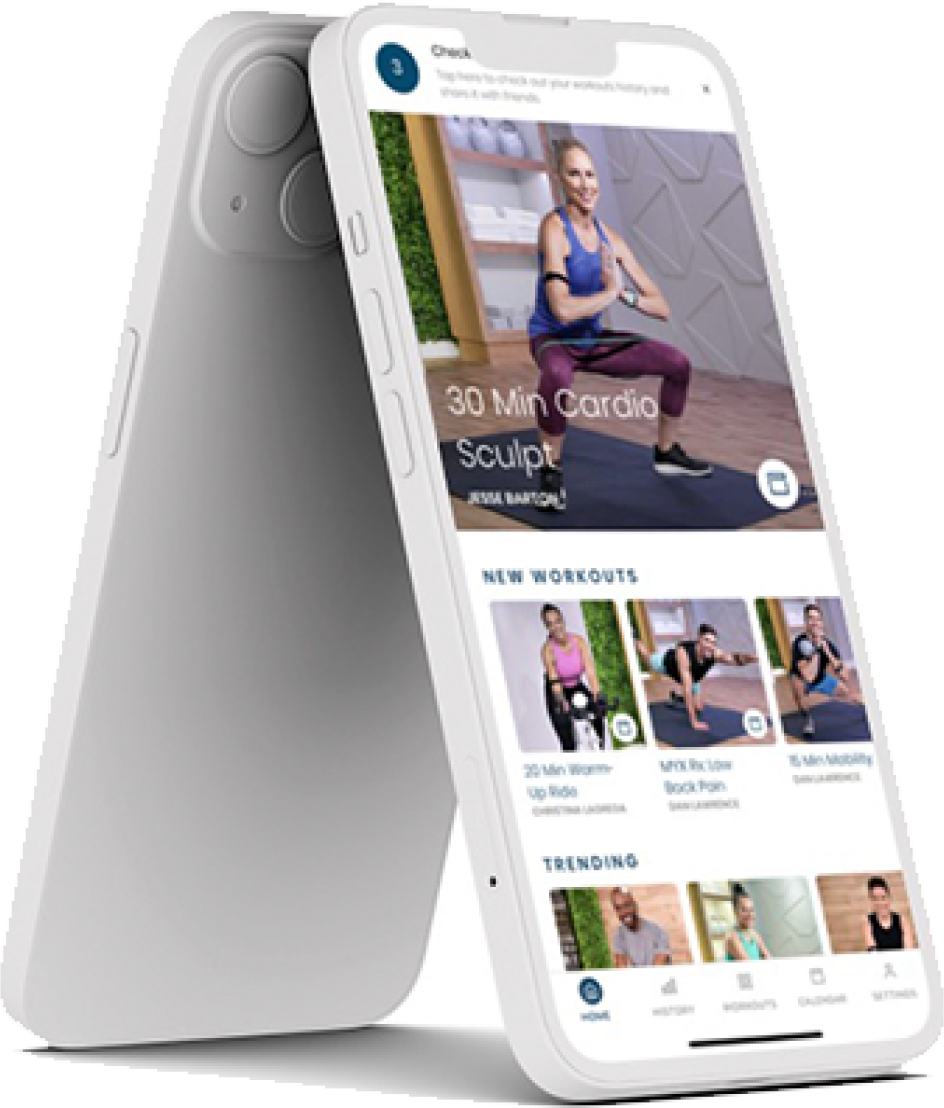 phone with fitness app